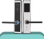 High Security Stainless Steel Smart Keyless Keypad Password Lock Digital Biometric Card Fingerprint Door